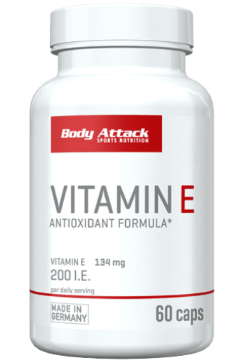 Attēls Vitamīns E - 60 kapsulas Body Attack