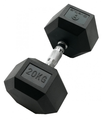 Attēls Sešstūra hantele 20 kg - Dumbbell