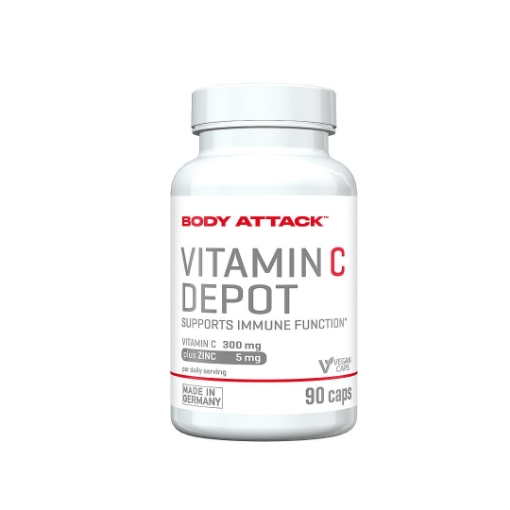 Attēls VITAMĪNS C 90 KAPSULAS - BODY ATTACK