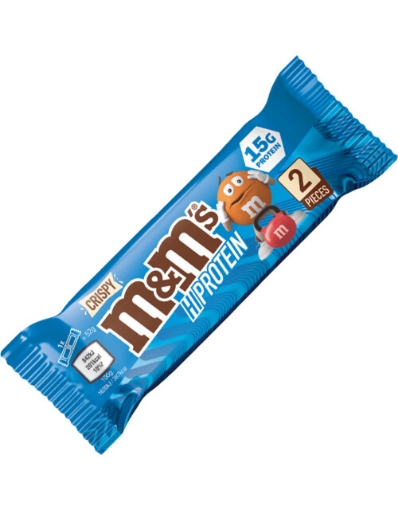 Attēls M&M's Crispy High Protein Batoniņš 52g - Piena šokolāde