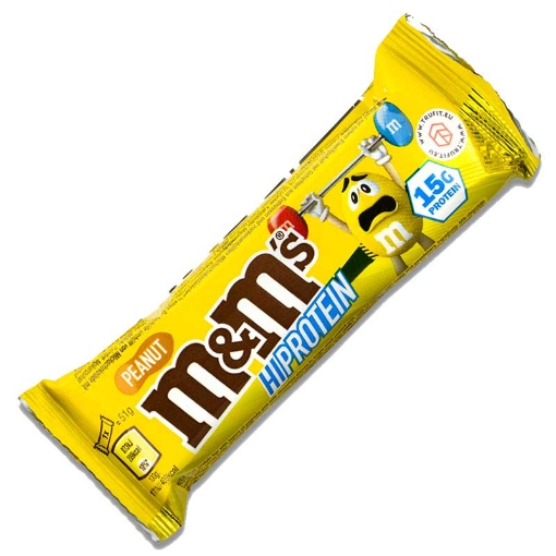 Attēls M&M'S Protein Peanut Batoniņš 52g - Zemesrieksti