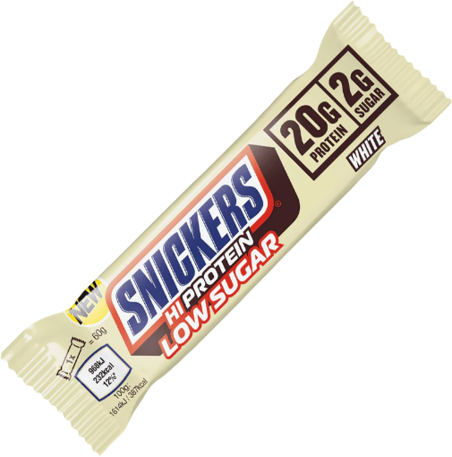 Attēls Snickers White Low Sugar High Protein Batoniņš 57g - Baltā Šokolāde