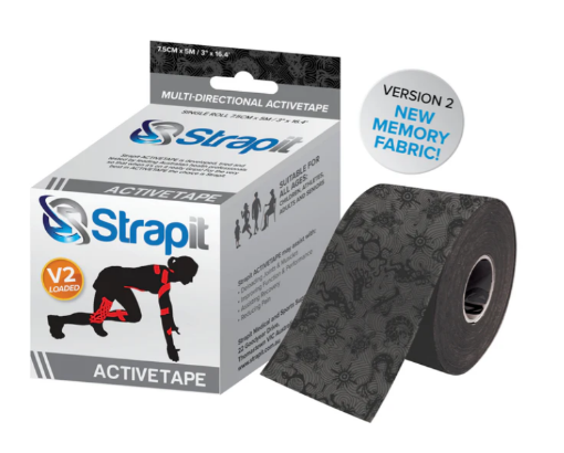 Attēls DYNAMIC ACTIVETAPE 7,5CM x 5M  - MELNA