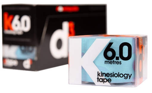 Attēls K6.0 Kinezioloģiskā Lente Ledus Zila 5 cm x 6 m - d3Tape