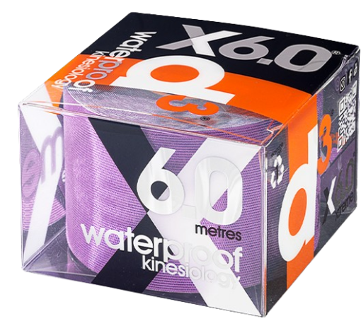 Attēls X6.0 Kinezioloģiskā Lente Xtreme Violeta 5 cm x 6 m - d3Tape